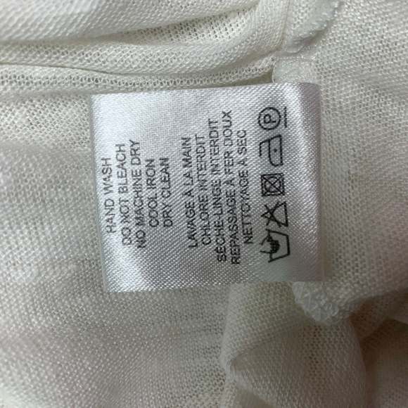 IRO Tissa White Solid Linen Crew-Neck Tank Top - Picture 6 of 6